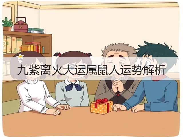 九紫离火大运属鼠人运势解析(图1) 九紫离火大运属鼠人运势解析(图1)