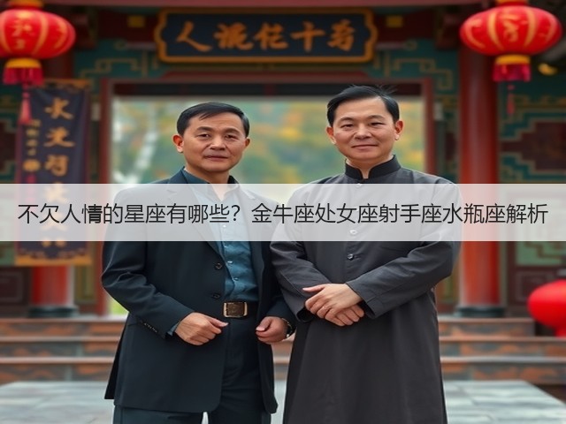 不欠人情的星座有哪些?金牛座处女座射手座水瓶座解析(图1) 不欠人情的星座有哪些?金牛座处女座射手座水瓶座解析(图1)