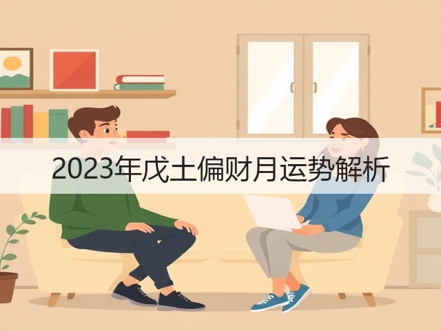 2023年戊土偏财月运势解析(图1) 2023年戊土偏财月运势解析(图1)