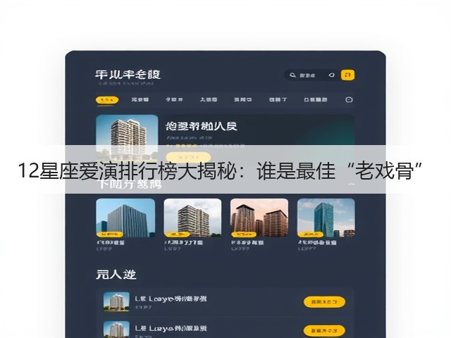 12星座爱演排行榜大揭秘:谁是最佳“老戏骨”(图3) 12星座爱演排行榜大揭秘:谁是最佳“老戏骨”(图3)
