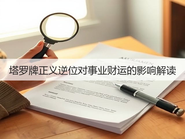 塔罗牌正义逆位对事业财运的影响解读(图3)