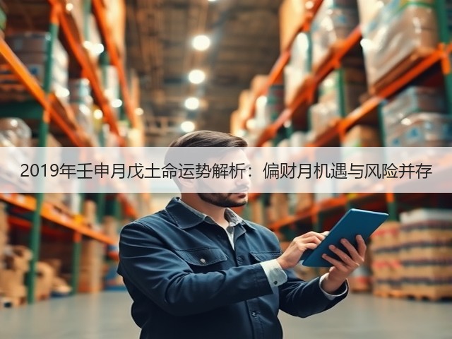 2019年壬申月戊土命运势解析:偏财月机遇与风险并存(图1) 2019年壬申月戊土命运势解析:偏财月机遇与风险并存(图1)