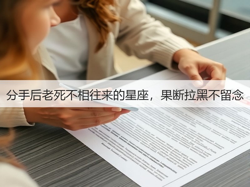 分手后老死不相往来的星座，果断拉黑不留念