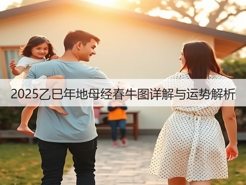 2025乙巳年地母经春牛图详解与运势解析
