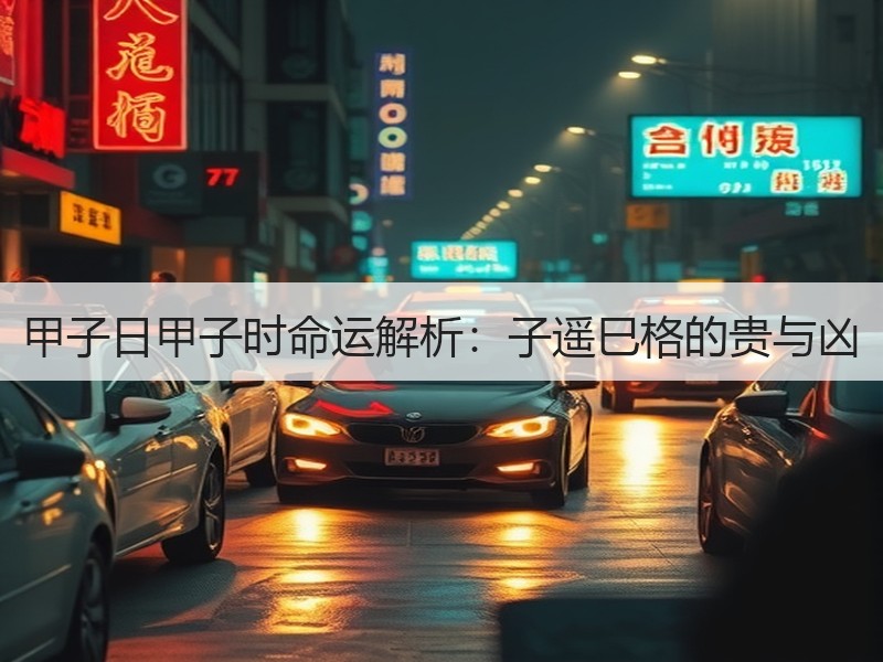 甲子日甲子时命运解析：子遥巳格的贵与凶